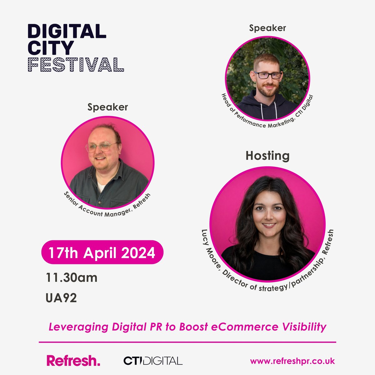 It's almost here! Join us at the Digital City Festival on Thursday for an insightful session on boosting your e-commerce visibility with digital PR and content. Meet us at UA92, at 11:50 am! #DigitalCityFestival #eCommercemarketing #DigitalPR
