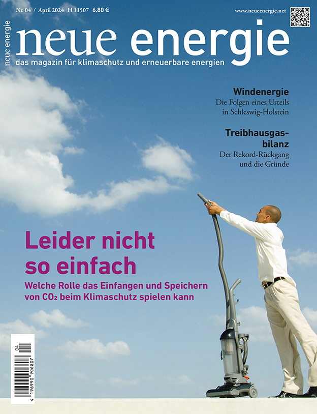 CCS, CCU, Direct Air Capture, negative Emissionen: In unserem Aprilheft geht's um das Einfangen und Speichern von CO2 und die Frage: Welche Rolle kann das bei beim Klimaschutz spielen? Alle Themen und Leseprobe gibt es hier 👉 neueenergie.net/magazine/leide…