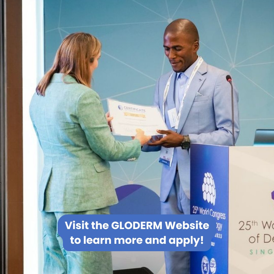 FINAL CALL for 2024 GLODERM Mentorship Programme applications! Apply by 23:59 GMT today (8 April 2024). This 1 year programme aims to upskill future change-makers in resource-limited settings in global health dermatology. Learn more and apply: bit.ly/GLODERM-Mentee…