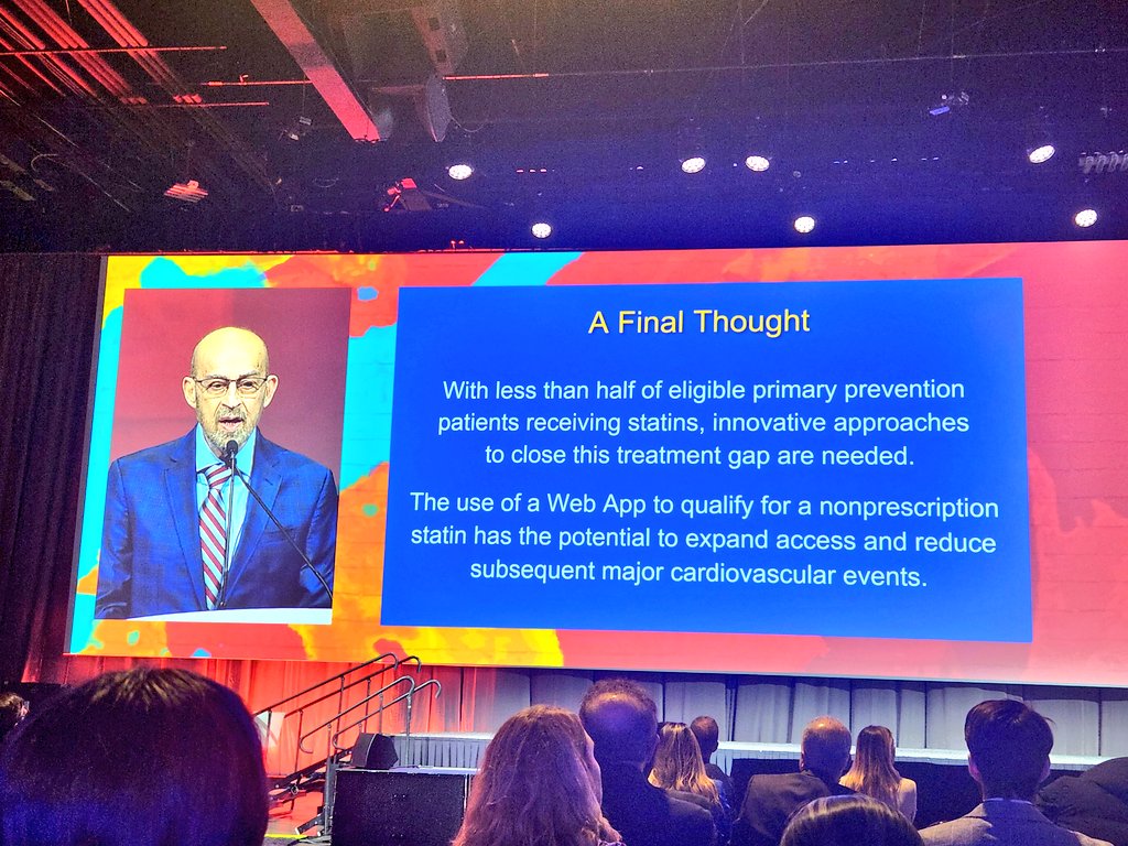 Very excited to see #TACTIC trial presented. A proof of concept that patient self selection for non prescription statin (rosuva 5) had >90% correct self selection, >98% correct use, & >35% LDL-C lowering. #ACC24 A potential mechanism to address primary prevention treatment gap!