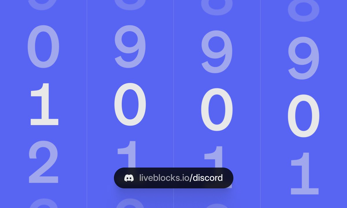 We've reached 1,000 Discord members! 🎉 We love to hear community feedback, and regularly build new features based on ideas you share with us. Join the party → liveblocks.io/discord