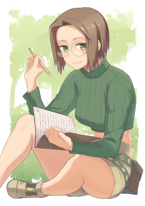 ミモザさん、眼鏡無し差分も。 