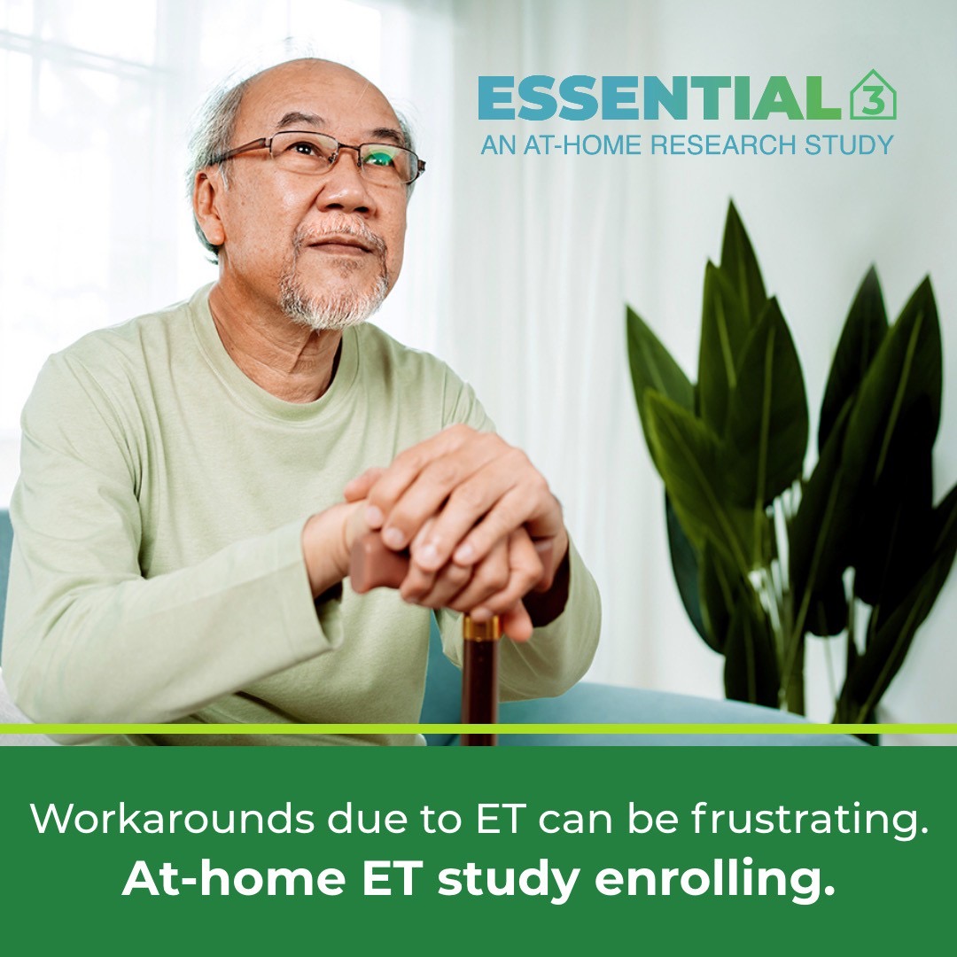 An at-home research study for people living with essential tremor is now enrolling. Learn more today: bit.ly/47i6QqF. #clinicaltrial #essentialtremor #MoreThanTremor #Essential3