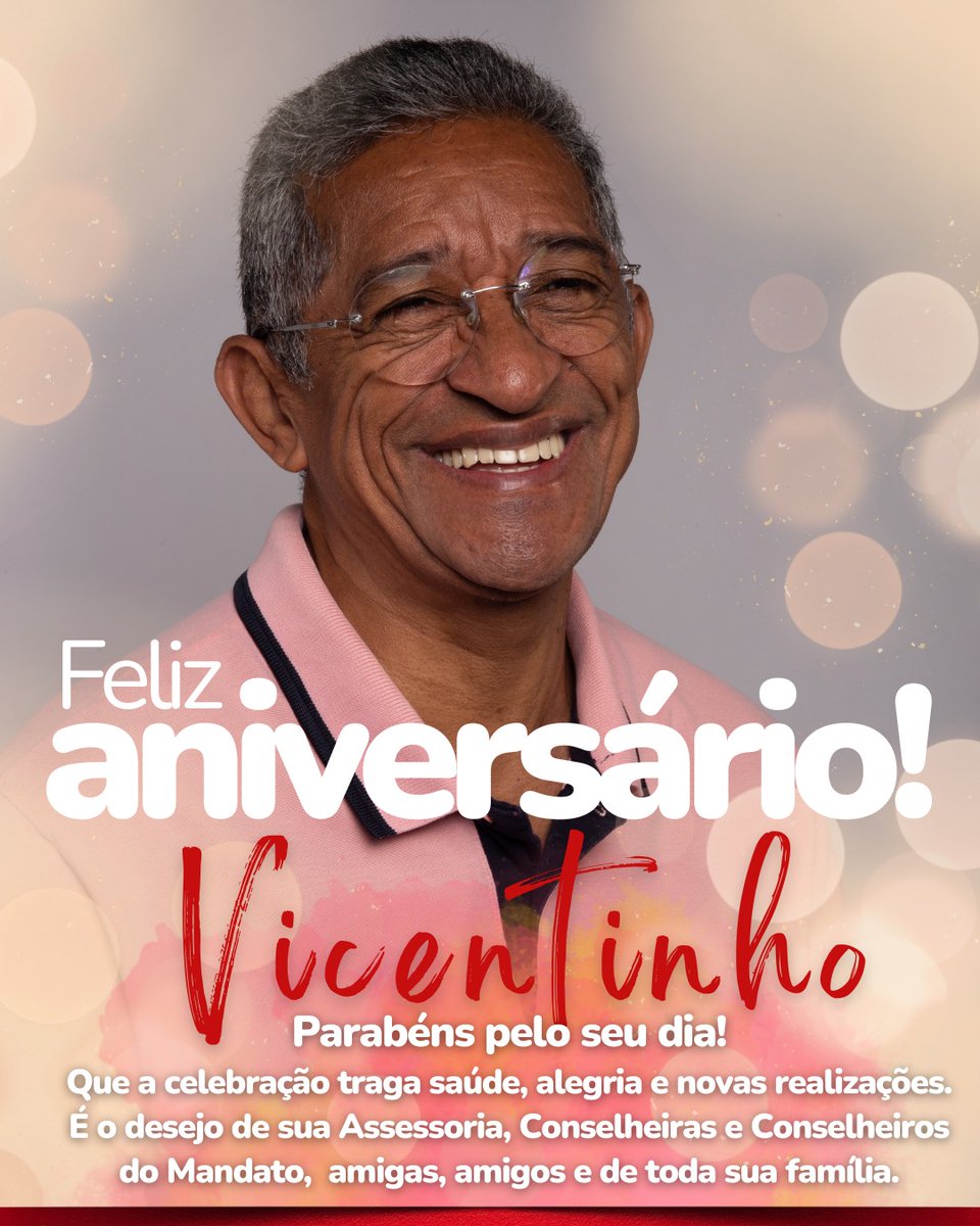 ❤️ Hoje é o dia dele! A #EquipeDoMandato vem desejar um feliz aniversário e um novo ciclo de conquistas e lutas! Parabéns, Vicentinho!