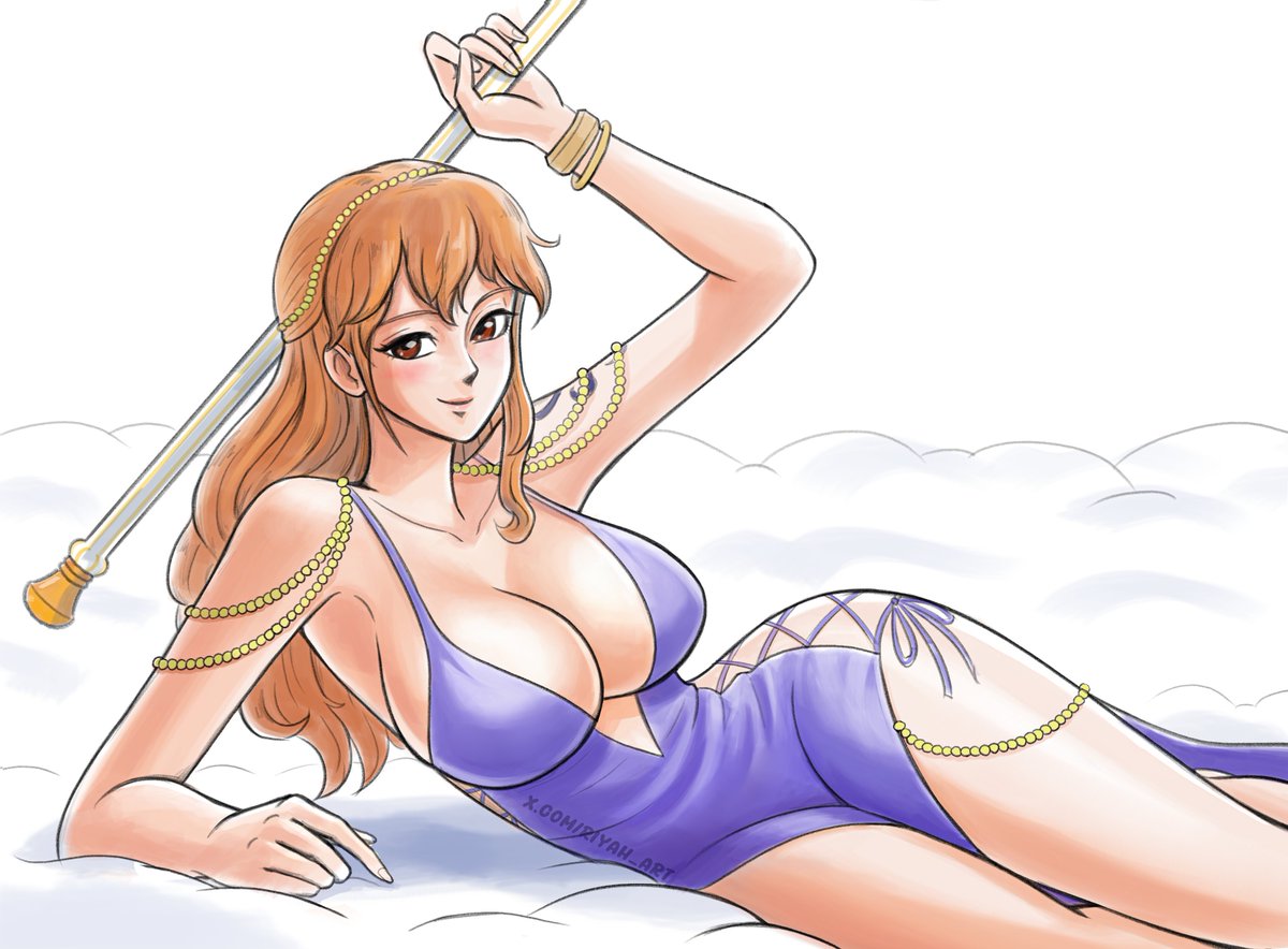 Riyah_art's tweet photo. Nami's purple dress ~~~ 💜💜💜

#ONEPIECE  #Nami  #Luffy #Anime https://t.co/i6i7ZgoE48