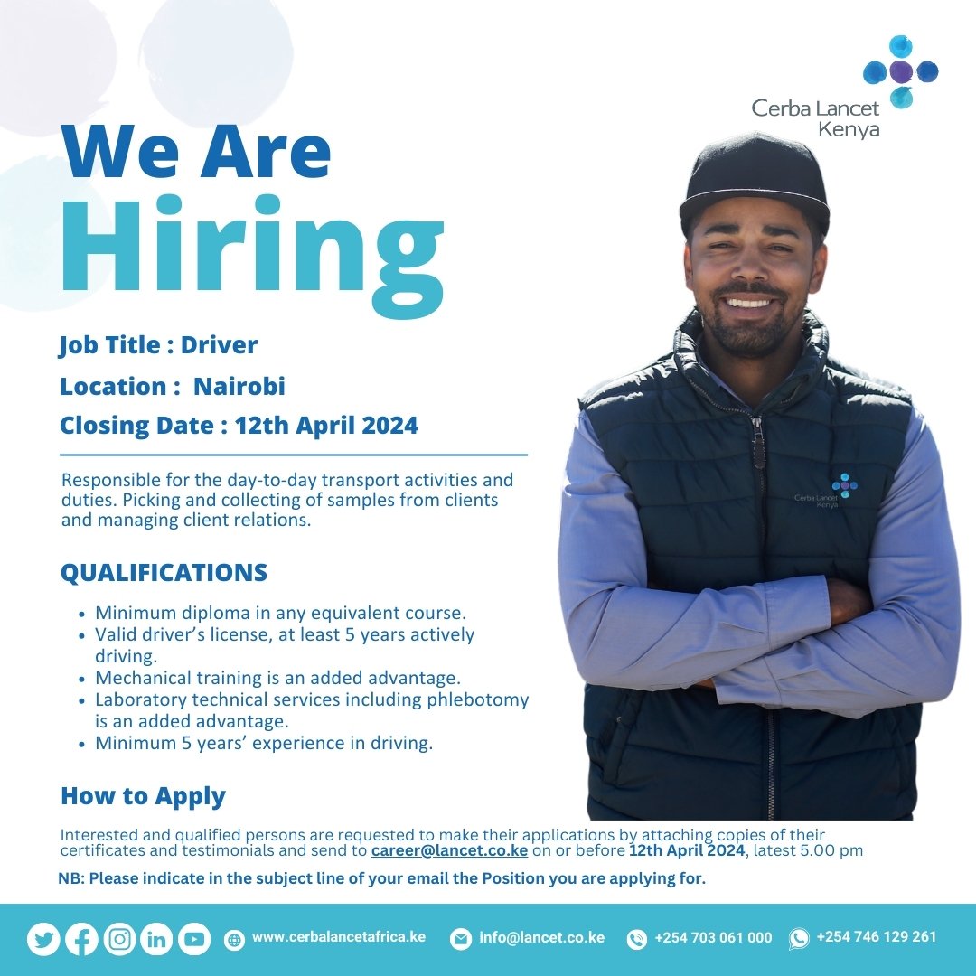 We are currently hiring!! #IkoKaziKE Share widely & Apply Now! cerbalancetafrica.ke/careers/ #hiring #jobhunt #share #africa #PathologistsLancetKenyaCares #career #cv