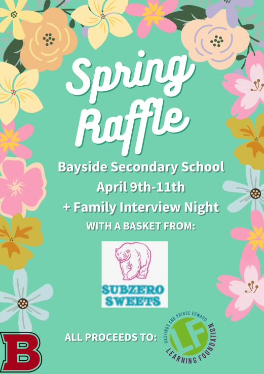 Spring Basket Raffle this week in the Lobby. Support the HPE Learning Foundation. ♥️🖤