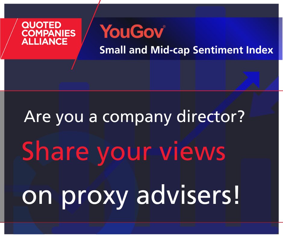 Our Small and Mid-cap Sentiment Index tracks how company directors feel about the #UK #economy. This time, we are also seeking thoughts on #proxy advisers, including their policies and practices, and the role they play in the UK's #corporategovernance apparatus.