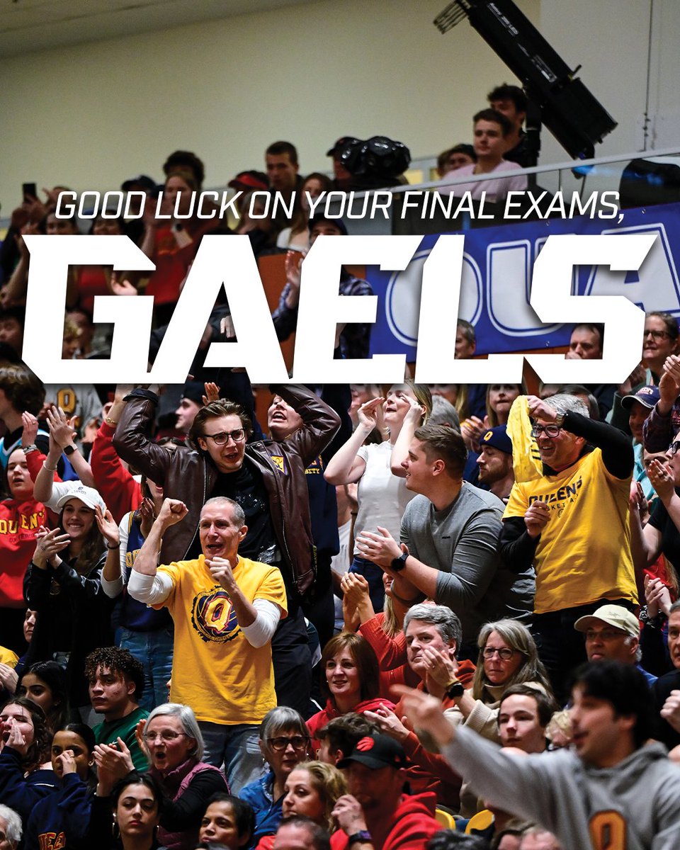 Hey, Gaels fans! You cheered them on from the stands all season long, so let's keep that up and give the Gaels an extra loud cheer as they prepare for their winter examination period. #GoGaelsGo! 📚