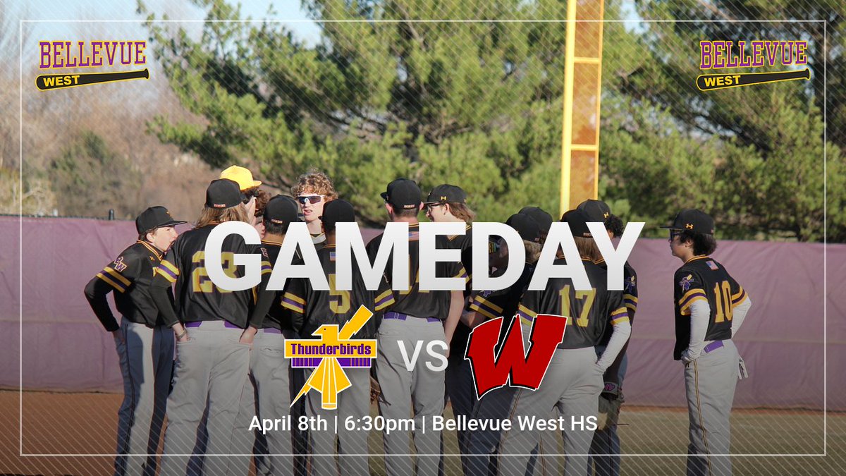 BW JV vs. Westside JV - 6:30 PM @ Bellevue West. #TOGETHER #TBIRDSBASEBALL