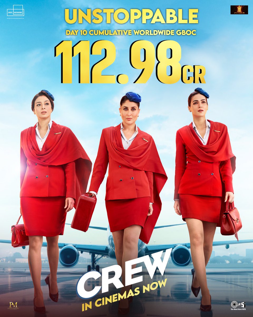 Attention passengers: this Crew cannot be stopped! 💵 #CrewInCinemasNow Book your tickets now: linktr.ee/Crew_Tickets #Tabu #KareenaKapoorKhan @kritisanon @diljitdosanjh and a special appearance by @KapilSharmaK9 @SaswataTweets #RajeshSharma #ShobhaKapoor @AnilKapoor…