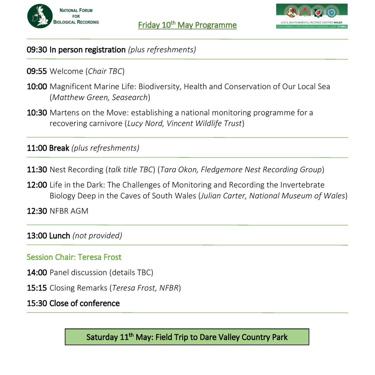 Very delighted to share the full programme for our 2024 Conference, taking place in south Wales 9-11th May! Join us in Pontypridd to be inspired to take your recording to the Next Level: eventbrite.co.uk/e/next-level-r…