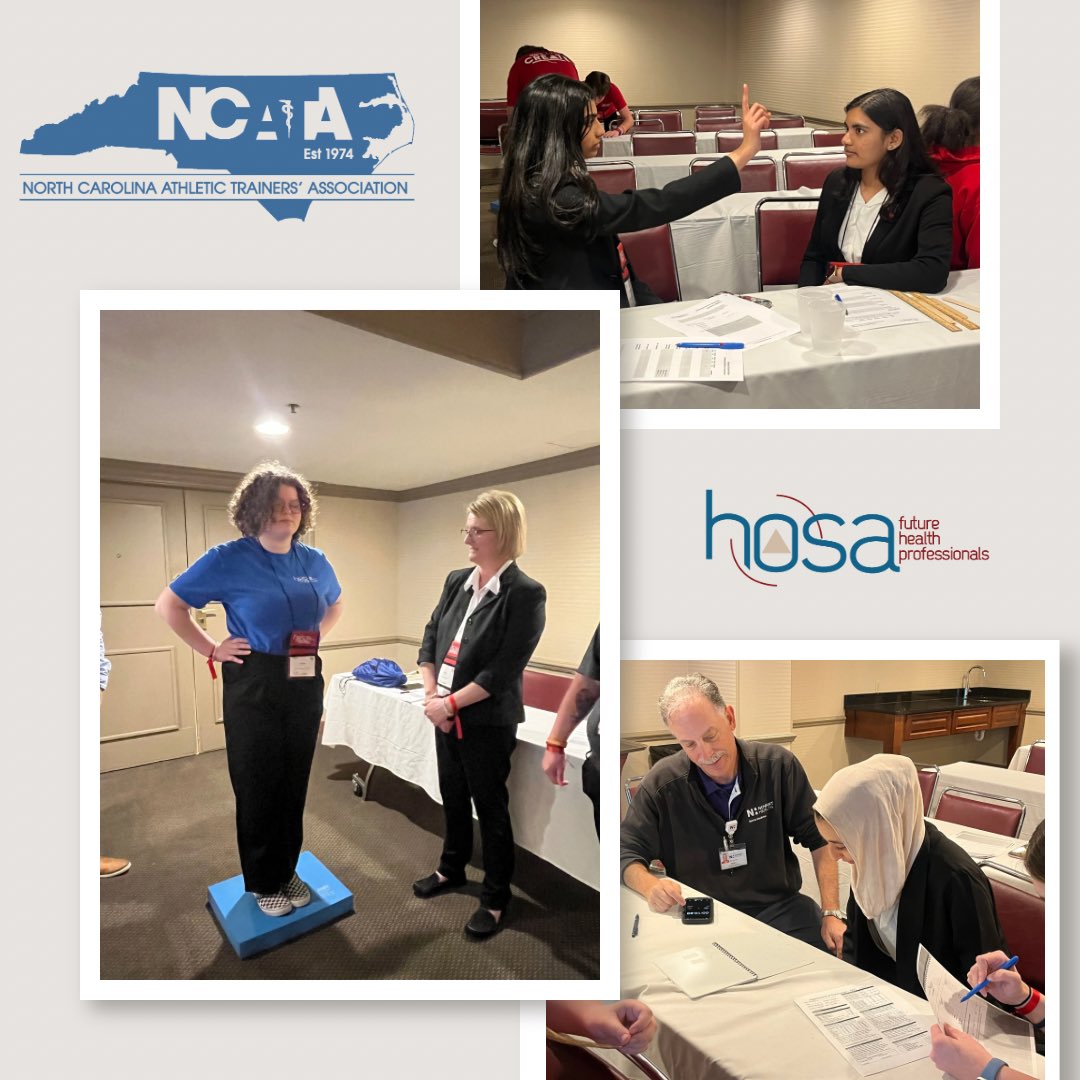 We had an amazing time last Friday presenting to @nc_hosa students at their state leadership conference. Students learned about various baseline and post injury tests for concussions, and spent most of the session practicing these assessments. The future is bright! 😎