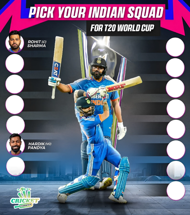 Pick your Indian Squad for T20 World Cup
.
.
#t20worldcup2024 #teamindia #viratkohli #viratianforever #ishankishan #cricketlover #RohitSharma #viratians #rohitsharma #Hitman #hardikpandya #ShivamDube #MayankYadav #jaspritbumrah #MohammedShami #cricketinsomnia