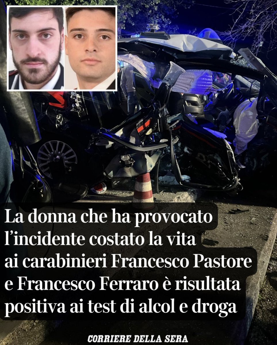 Un’altra irresponsabile che si è messa alla guida dopo aver bevuto e assunto cocaina. Servono pene certe e durissime, senza sconti o buonismi, così la prossima chiamano un taxi. #8aprile