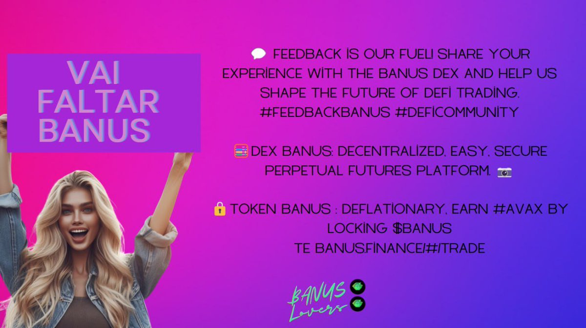 A reminder to everyone! There will be no BANUS! With weekly burnings, rarity approaches.  banus.finance/#/trade #BanusDEX #Banus #DecentralizedFinance #DeFiRevolution #CryptoExchange #BlockchainTechnology #CryptoTrading #DigitalAssets #FinanceFuture