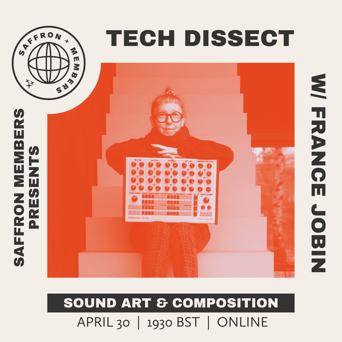 We're diving into audio processing and sound art with @France_Jobin in our next tech dissect workshop 🎛️ Join her online to find out about her creative process and approach to navigating the art world Full info: tinyurl.com/37f45puj