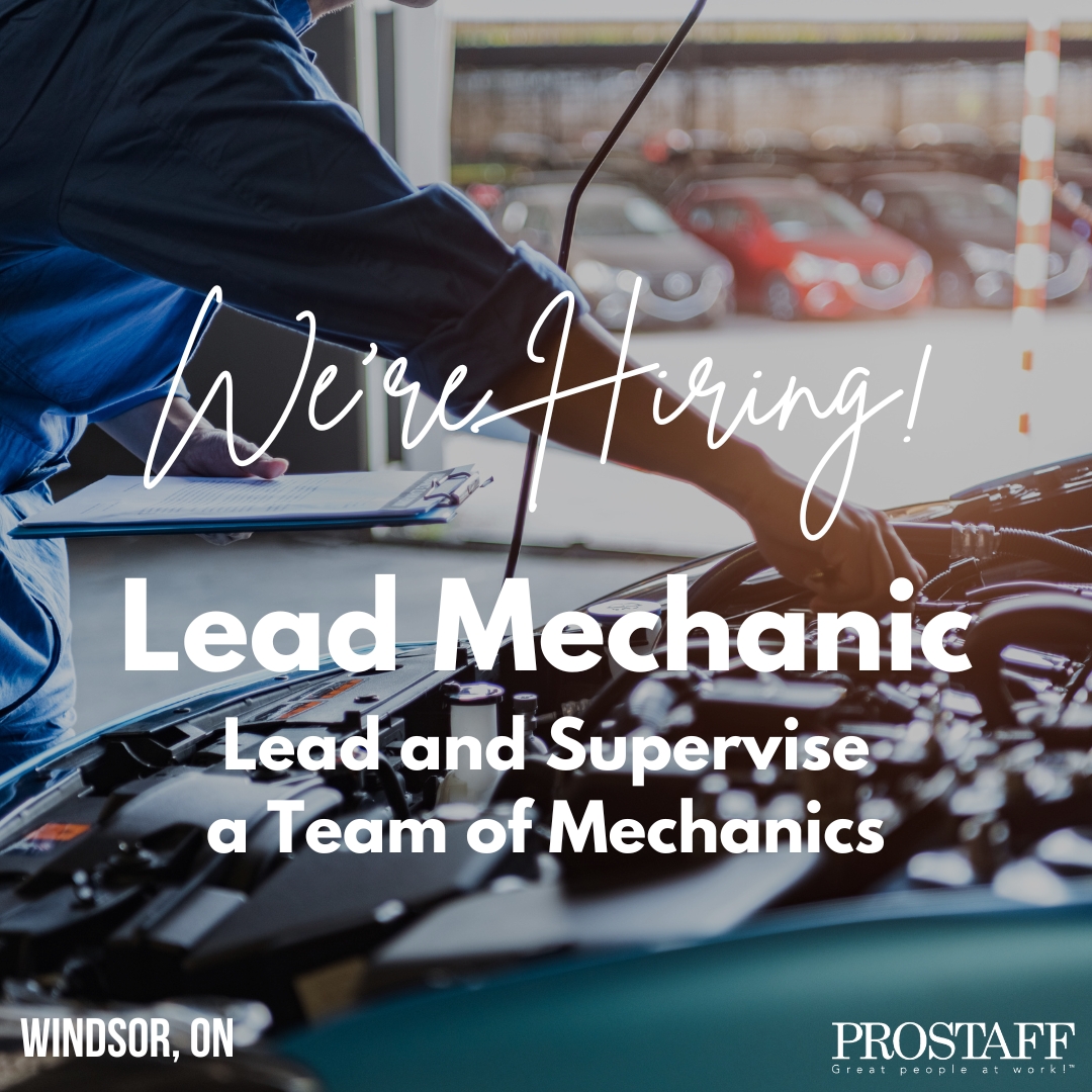 We’re #hiring a Lead Mechanic in Windsor, ON!

✅ Lead and supervise a team of mechanics, providing guidance, training, and support.

$35 - $40/hour

Monday to Friday 8am to 5pm

Send your resume to JOBS@PROSTAFFWORKS.CA!

#prostaffworks #jobboard #windsor