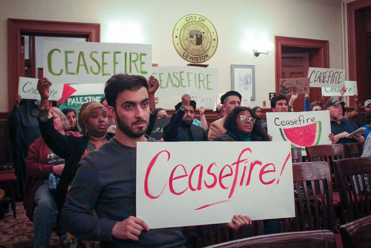 ✅ | The Lewiston, Maine City Council has called for a #CeasefireNOW.