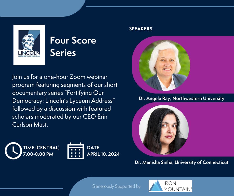 Join us this Wed. April 10th at 7pm central for a live webinar featuring our short documentary series followed by a discussion with featured scholars Dr. Angela Ray @NorthwesternU and @ProfMSinha @UConn moderated by our CEO @Erin_Mast. Register Here: bit.ly/3UatTPt