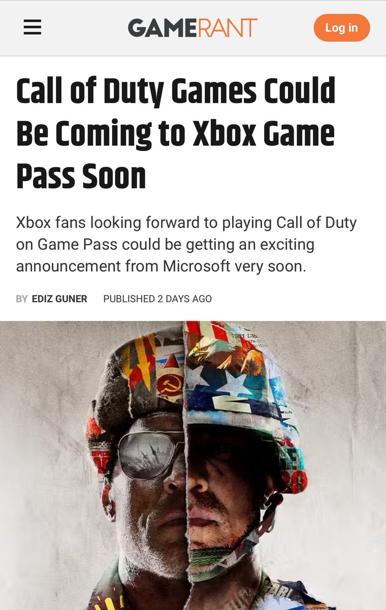 NikoMueller's tweet photo. ‚#CallofDuty could be coming to #XboxGamePass soon!‘ 😱 https://t.co/IArp4OLVUq