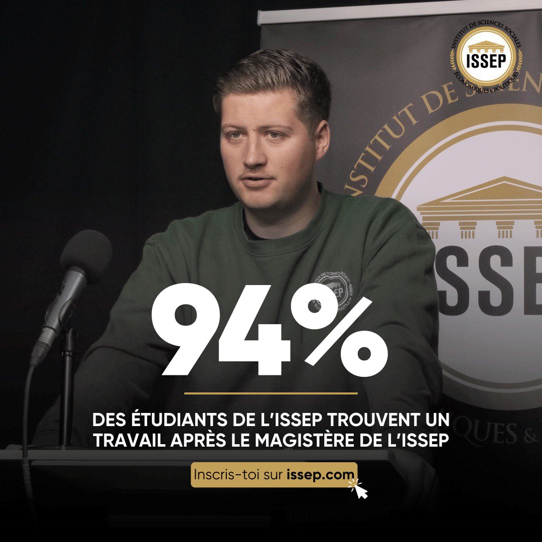 🔵 Vous êtes diplomé d’un Bac+3 et souhaitez vous former en science politique et management de projet ? Découvrez notre programme et inscrivez-vous au magistère Bac+4 • Bac+5 de l’#ISSEP ! ➡️ issep.com/les-formations