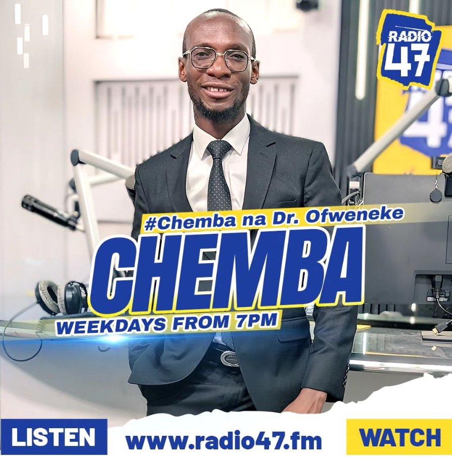 Men, it's our time again! Welcome to Kenya's number one late-night show #Chemba with @DrOfweneke. #HapaNdipo