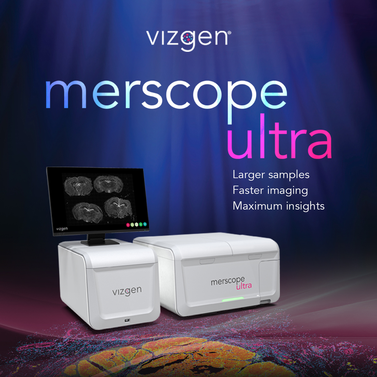 What's next in #SpatialGenomics? 🆕MERSCOPE® Ultra Platform offers industry-leading combination of imageable area, speed & data quality to accelerate discovery & maximize the biology measured from every sample! 👉 Stay updated - hubs.ly/Q02s1qRT0 #Vizgen #AACR2024