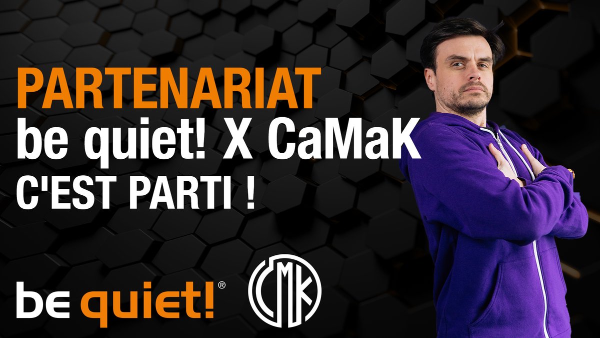 bequietFR's tweet photo. be quiet! 🤝 @CaMaKStream

Nous sommes fiers d'annoncer notre partenariat avec CaMaK, que nous accompagnerons tout au long de cette année ! 🤩

Pour suivre ses lives sur Twitch ➡️ https://t.co/sqRrFjJcTA

On a hâte de vous partager ce qu'on vous prépare 👀 https://t.co/5IsEihgnZX