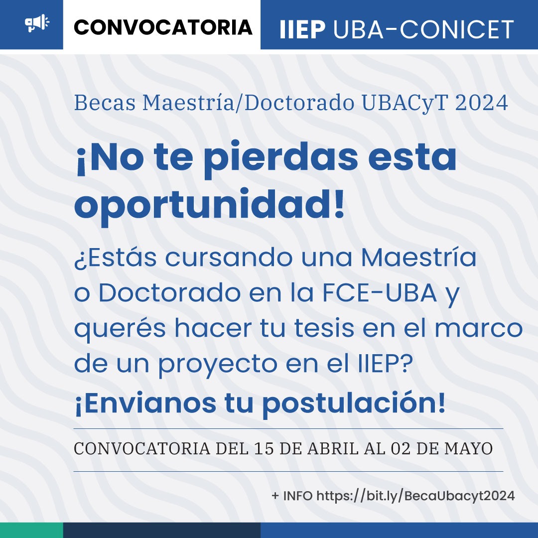 1/2 🔔CONVOCATORIA🔔 👉Te interesa la investigación❓ ¡Presentate a las Becas Ubacyt de Maestría o Doctorado en el marco de uno de los proyectos del @iiep_oficial ➡️Bases Ubacyt 🔗cyt.rec.uba.ar/investigacion/…