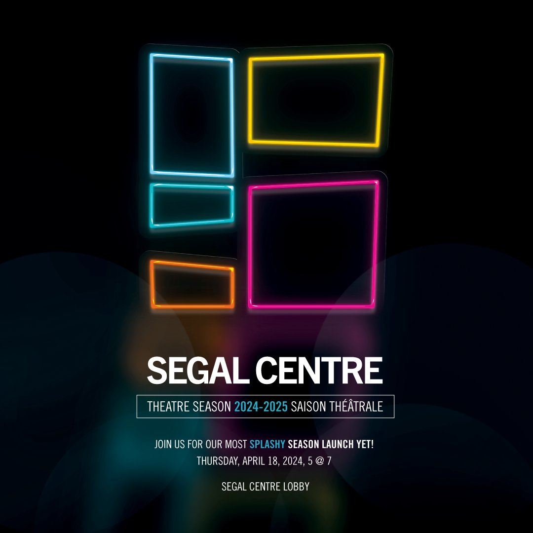 We’ve got a secret to share! The 2024-2025 Segal Centre Theatre Season Launch is almost here!🤫 Join us in person on Thursday, April 18 at 5:30 pm, or watch our live stream on Facebook and Instagram once the presentation starts. Click the link in our bio to RSVP!