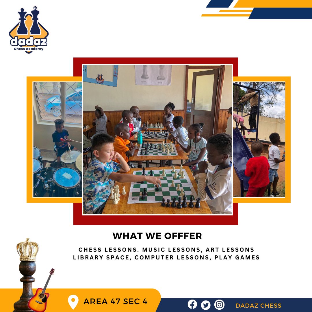 Start the week right! Bring your kids over to Dadaz Center for a fun-filled learning experience in chess, music, art, and more! 🎶🎨♟️ #NewWeek #LearningAdventure'