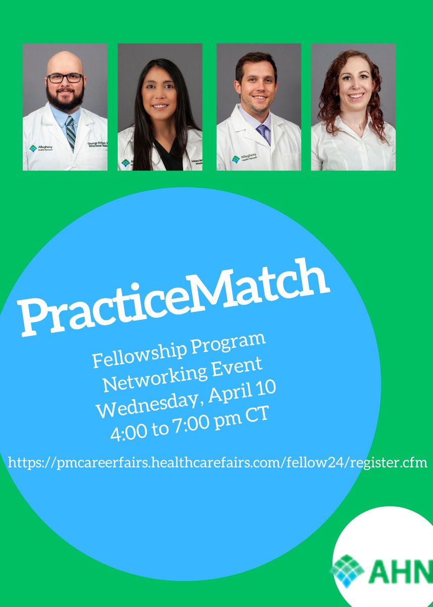 📣Calling all residents!📣 Interested in applying to our combined fellowship program mid-July? We are participating in @PracticeMatch’s virtual Fellowship Networking Event. Come check us out! Registration link 👇 pmcareerfairs.healthcarefairs.com/fellow24 #IDCCM #fellowship #recruitment