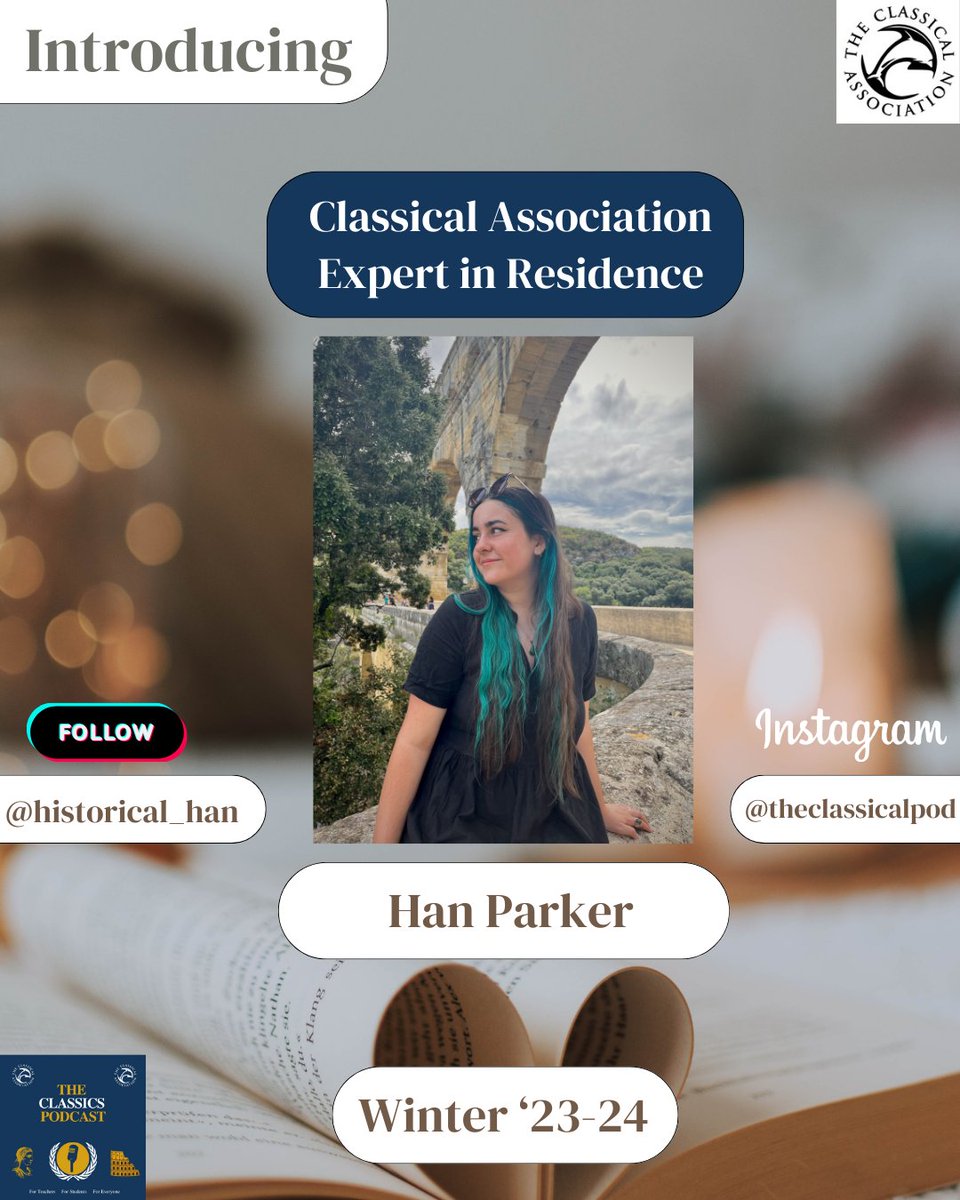 Classical_Assoc's tweet photo. Part 2 of our interview with @hannahparker000 is live!
Listen now on The Classics Podcast:
https://t.co/hdDvETAvQj
Announcement of our incoming Expert in Residence coming shortly...
#classics #podcast #historicalhan #classicstok #contentcreator #expertinresidence https://t.co/Ksh5Dp3GLZ