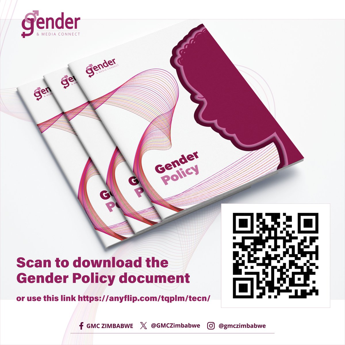 To access the #GenderPolicy, scan the QR code in the image below or click on this link. anyflip.com/tqplm/tecn/ @GenderZimbabwe @Zim_Media_Com @SwedeninZW @IMSforfreemedia @WomenInNews