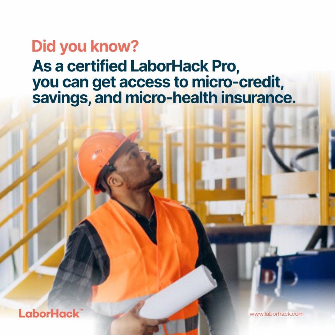 Unlock exclusive benefits and opportunities by joining our network of skilled and certified artisans. 

Visit laborhack.com/artisans to get started.

#LaborHackCertification #Getcertified #Gethired #Beempowered #NigerianArtisan #SkilledworkersinNigeria