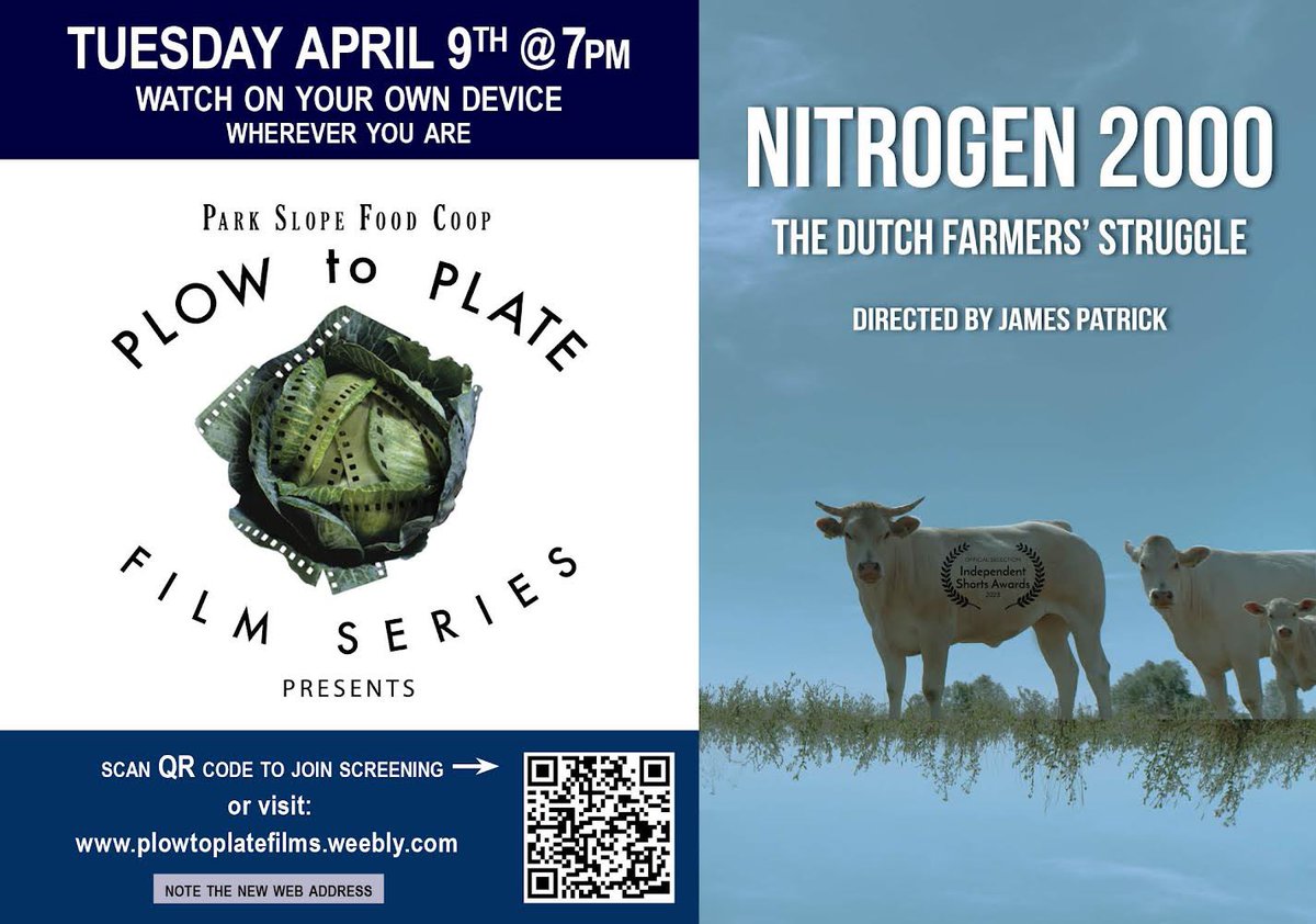 Our next Plow-to-Plate Film, April 9 Join at plowtoplatefilms.weebly.com