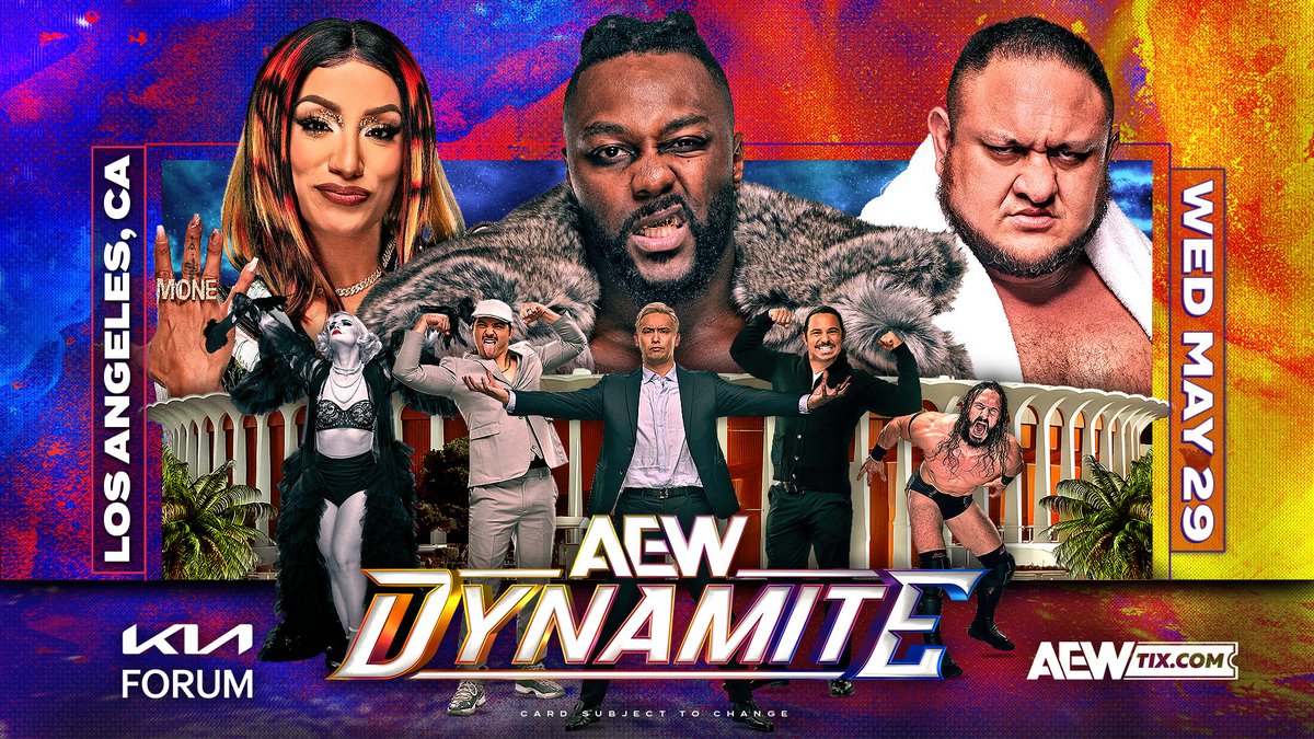 LOS ANGELES! #AEW is coming back to the City of Angels on Wednesday, May 29th with #AEWDynamite LIVE at the Fabulous @TheKiaForum! Tickets are on sale now! 🎟 ticketmaster.com/aew-presents-d…