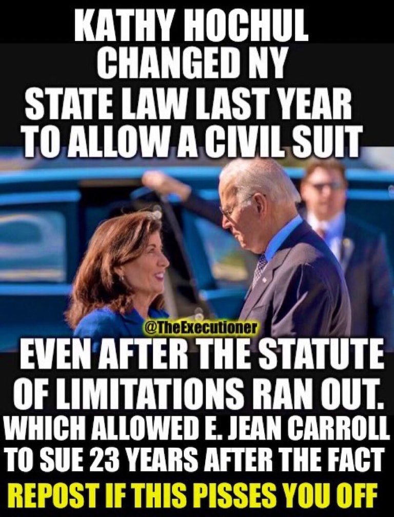 THIS 👇is exactly how the Commies in NY state set Trump up for the E Jean Carroll defamation trial. She had zero evidence to support her claims of rape but the tag team, Letitia James & Judge Engoron, indicted him & held their kangaroo court anyway. When Trump responded, he…