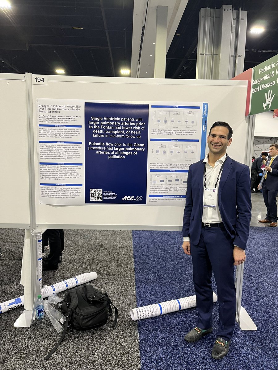 I was fortunate to be able to present a project i worked on as a premed student at ACC2004, I just presented two projects at #ACC2024 as early career faculty! Fun to watch my training arc through time @ACCinTouch #CHD #ACHD #pedscards @UofLPeds @NCProvider