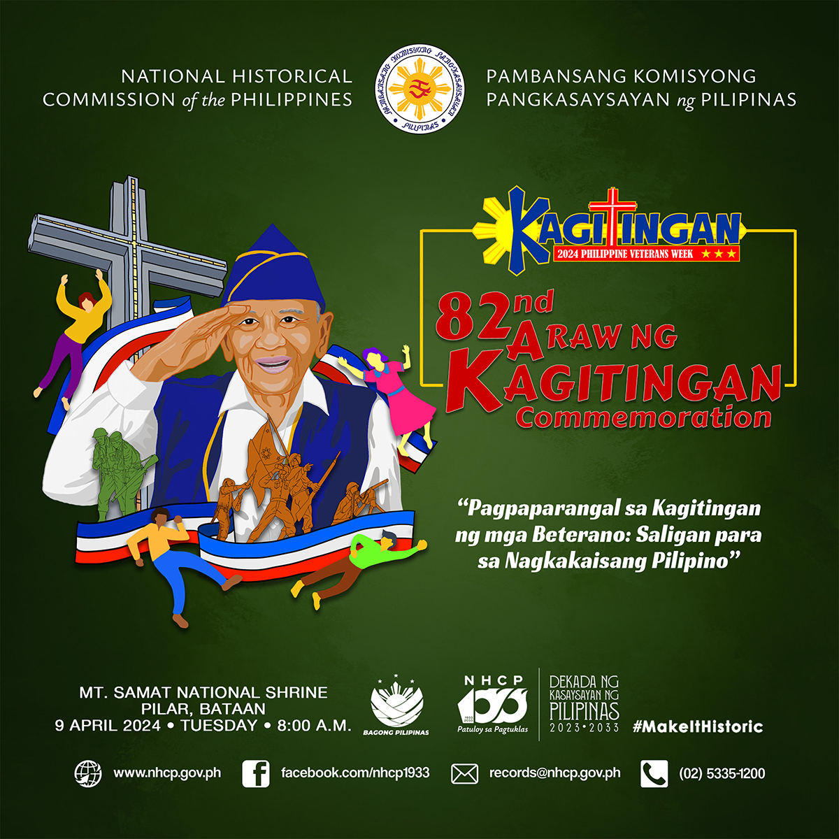 The Philippine Embassy in Egypt joins the nation in celebrating Araw ng Kagitingan and Philippine Veterans Week 2024 with the theme, 'Pagpaparangal sa Kagitingan ng mga Beterano, Saligan para sa Nagkakaisang Pilipino.'

#Kagitingan2024
#MakeItHistoric
#PatuloySaPagtuklas