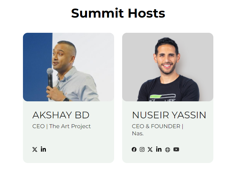 Excited to speak at the Akshay Health and Longevity Summit in Dubai, featuring KOL in #longevity @bryan_johnson and @balajis. This unique gathering of is bound to yield inspiring discussions, ideas, and potential collaborations. Thank you, @akshaybd and @nasdaily!