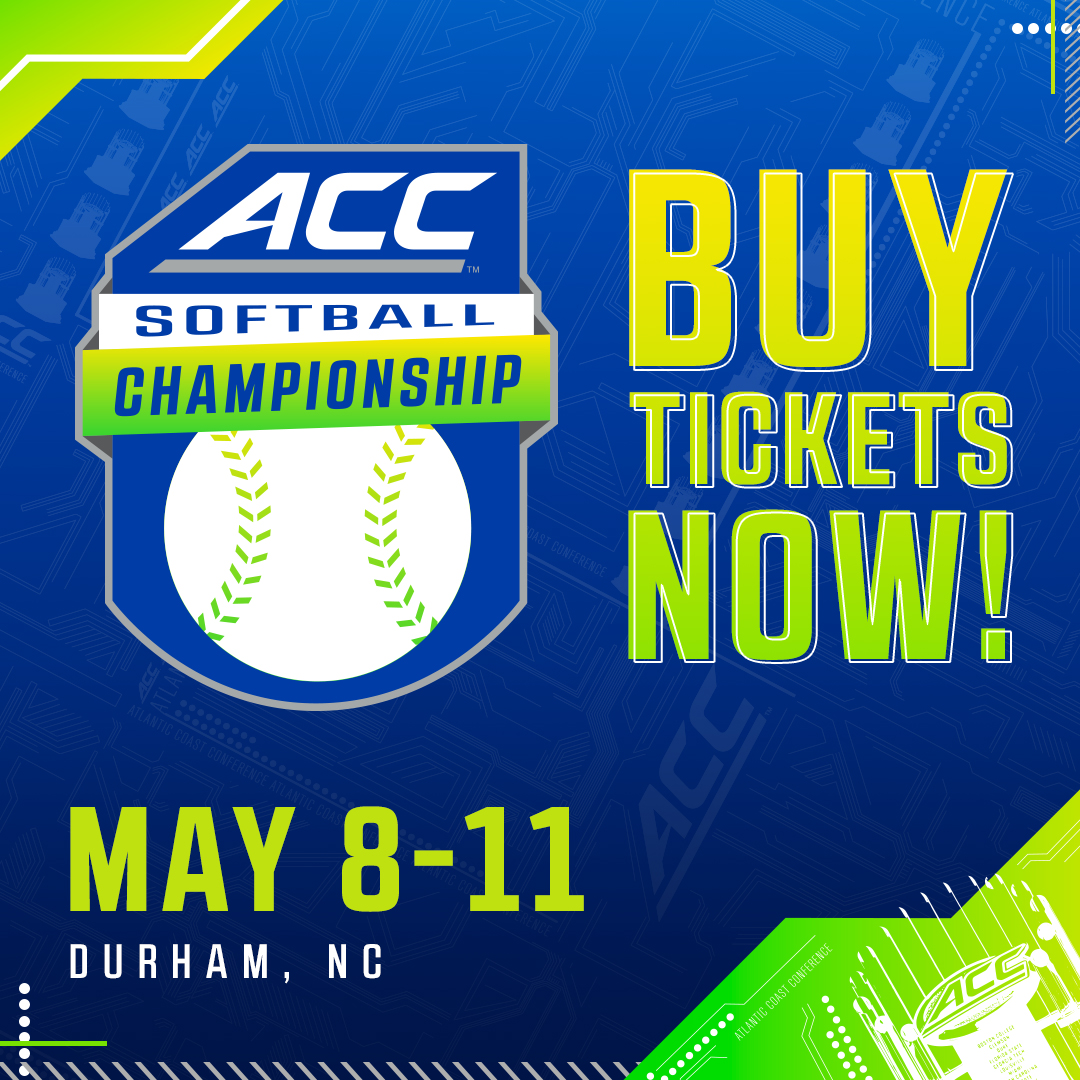 𝙇𝙀𝙏 𝙏𝙃𝙀 𝘾𝙊𝙐𝙉𝙏𝘿𝙊𝙒𝙉 𝘽𝙀𝙂𝙄𝙉 🥎 2024 ACC Softball Championship tickets are on sale NOW! 🎟 theacc.com/tickets 🏆 theacc.co/24SBchamp