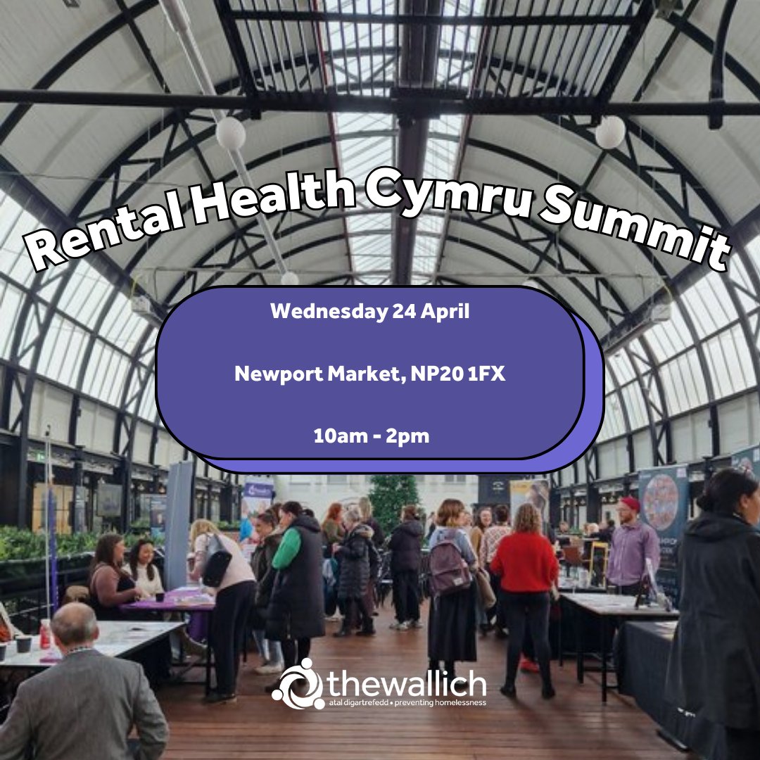 @TaiPawb are hosting an event to highlight the impact of mental health in the rental sector. Rental Health Cymru Summit: 👉 Wednesday 24 April 👉 Newport Market, High Street, Newport NP20 1FX 👉 10am - 2pm Book your ticket here: eventbrite.co.uk/e/rental-healt…