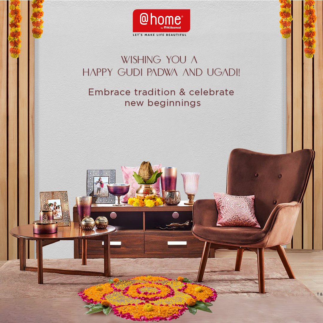 May the warmth of tradition and the joy of new beginnings fill your hearts this Gudi Padwa and Ugadi!

#BeautifulBeginnings #NewBeginnings #LetsMakeLifeBeautiful #HomeMakeovers #AtHomeByNilkamal #APromiseofForever #GudiPadwa #Ugadi