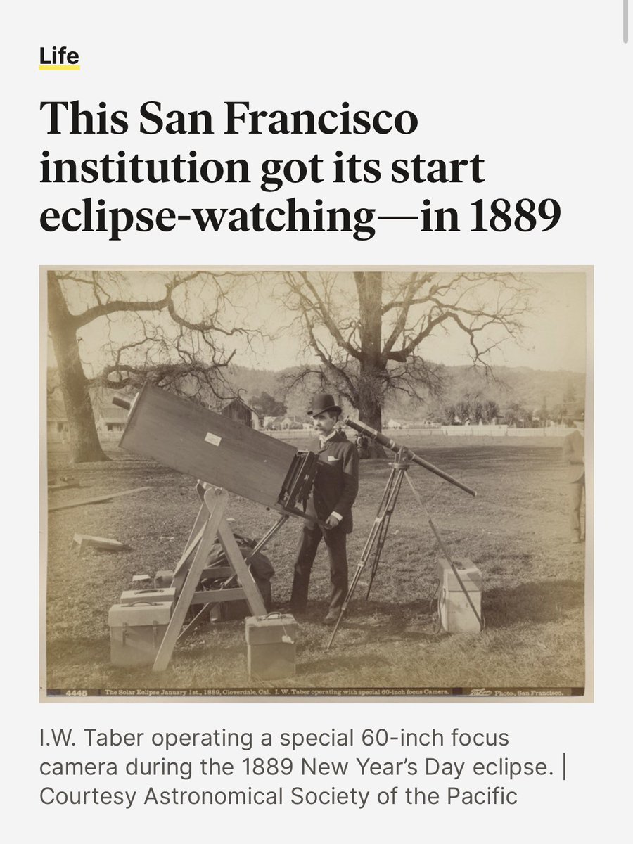 The 135-year-old @AstroSocietyPac housed in an unassuming building on Ingleside’s Ocean Avenue has been preparing for today’s solar eclipse three years. @jzigoris reports for @sfstandard sfstandard.com/2024/04/07/sol…