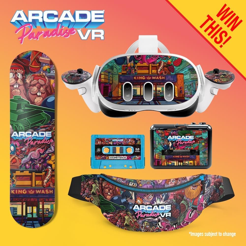 👾 ATTRACT MODE ON!👾

Win a one-off Arcade Paradise @MetaQuestVR headset and MORE!

Follow, RT, and tag your BFF🕹️

Rules, links, more entries and sign up via the link 

🏝️: bit.ly/WinAPVR

#Prize #Competion #Giveaway #ArcadeParadiseVR