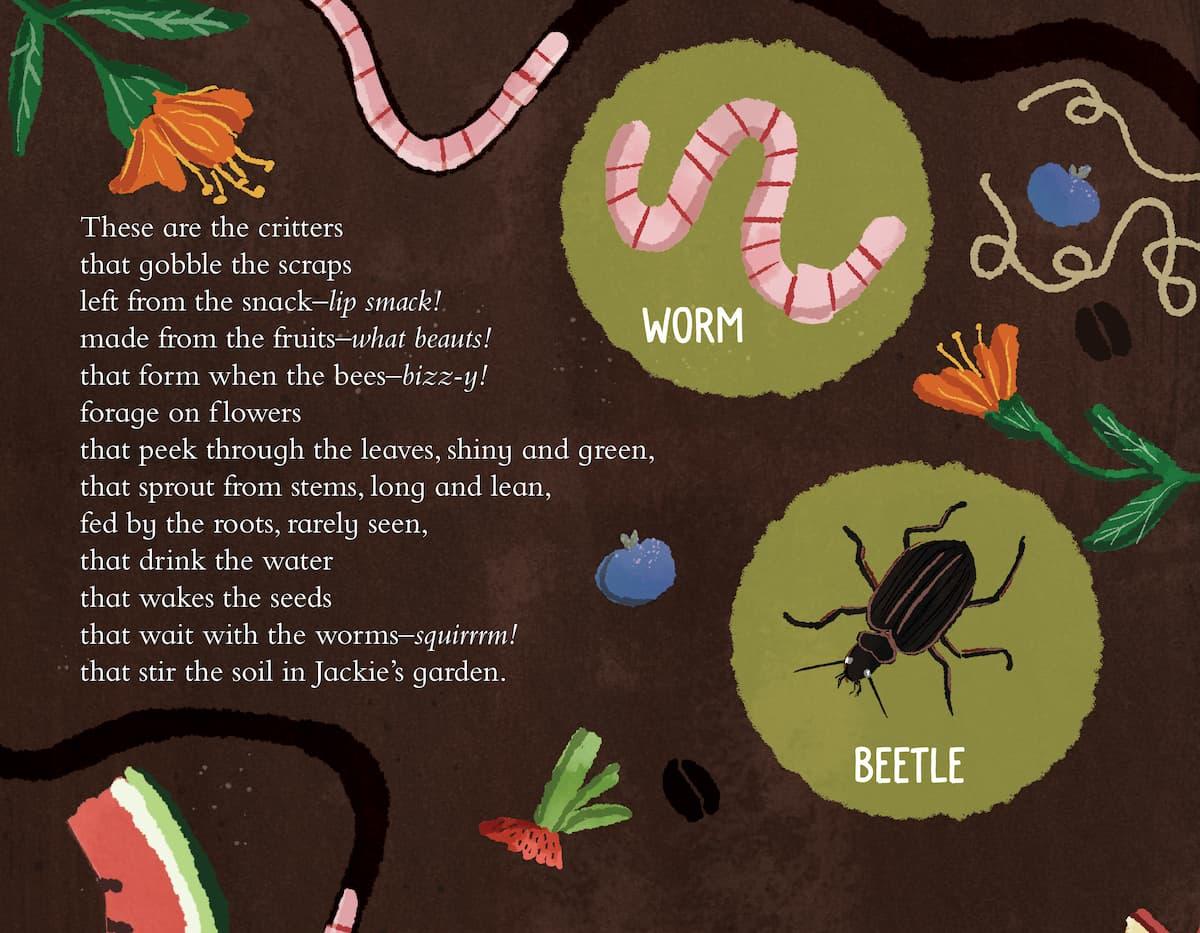An enchanting picture book that engages children with the wonders of gardening & growing THE SOIL IN JACKIE'S GARDEN #giveaway ends 5/15 USA #picturebook #kidlit #books #composting #gardening @FeedingMndsPrs chatwithvera.com/2024/05/the-so…