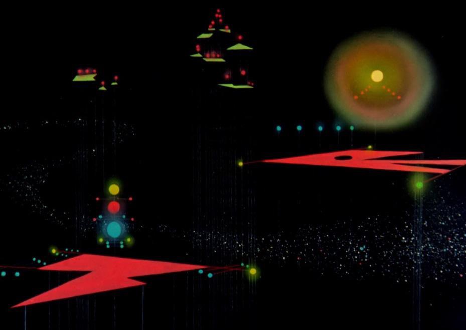 I spend an inordinate amount of time thinking about the matte work on Marvin the Martian cartoons. It’s like Kandinsky for kids