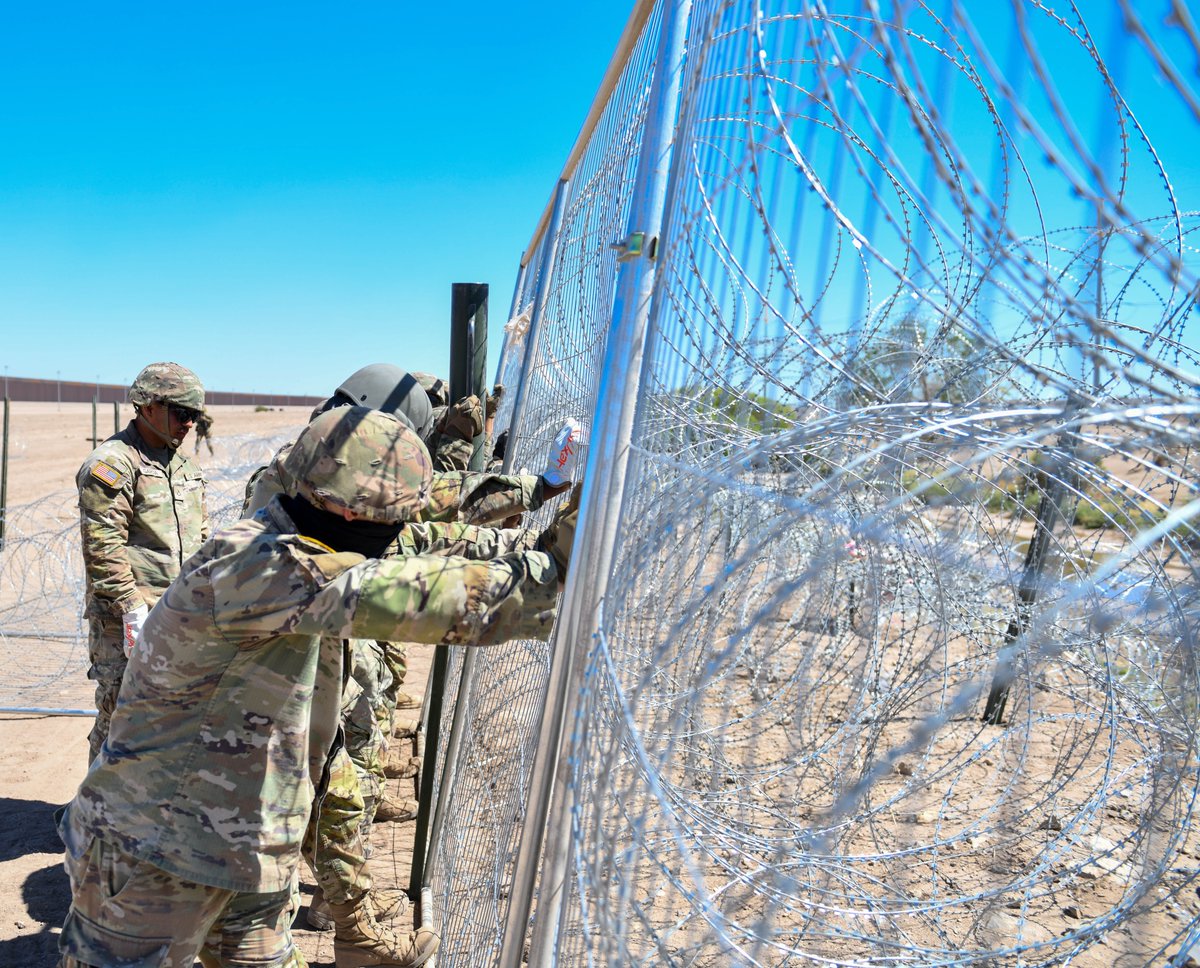 Texas National Guard soldiers continue to reinforce border barriers in El Paso to deter and repel illegal crossings.

Texas will exercise our sovereign authority to protect our southern border—and our nation—because President Biden refuses to enforce federal immigration laws.